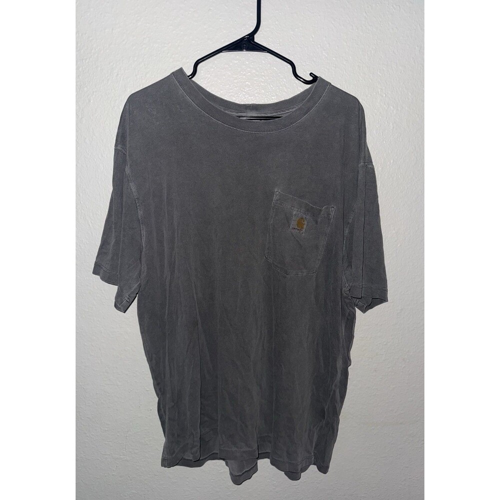 XL Carhartt Relaxed Fit Short Sleeve Garment Dyed Pocket TShirt Shadow Color